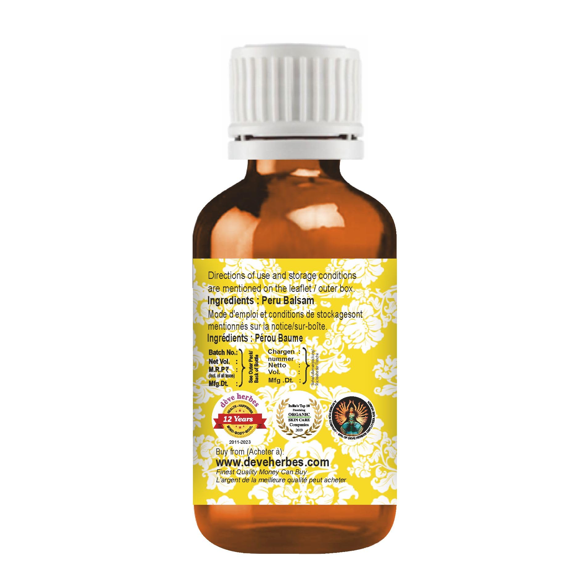 Amazon.com: dève herbes Peru Balsam Essential Oil (Myroxylon